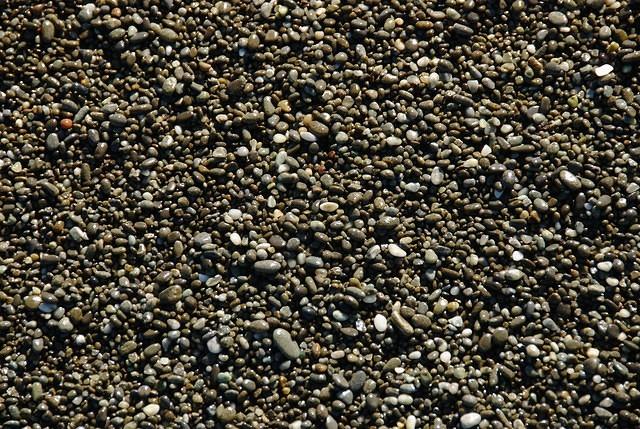 Finely pebbled beach